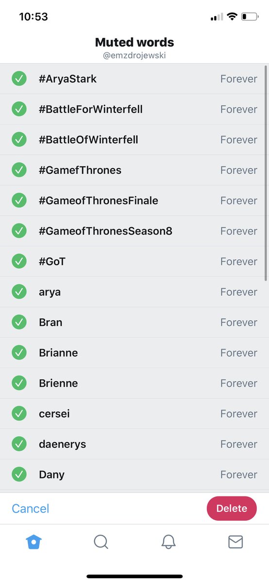 emzdrojewski's tweet image. Happy to say I finally finished GoT and can delete all my muted words 😅
Also I’ll say it, the ending was weird and kind of a let down, not a fan