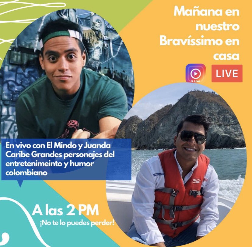 Mañana 2:00pm, grandes invitados en nuestro live de <a href="/BravissimoCity/">Bravíssimo</a> con <a href="/juandacaribeco/">Juanda Caribe</a> <a href="/mindo_el/">El_mindo</a> <a href="/MarceloCezan/">Marcelo Cezan</a> <a href="/moni_molano/">MONICA MOLANO 💫</a> <a href="/sandramazuera1/">SANDRA MAZUERA</a> <a href="/YoSoyImitador/">George Pinzón</a> <a href="/Citytv/">Canal Citytv</a>