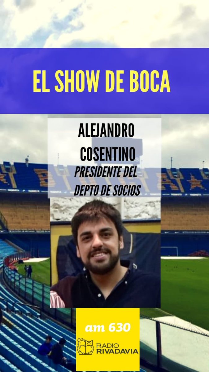 Ahora es el turno de @ChichoCosentino por <a href="/showdeboca/">El Show de Boca</a> <a href="/Rivadavia630/">Radio Rivadavia</a> 
💙💛💙