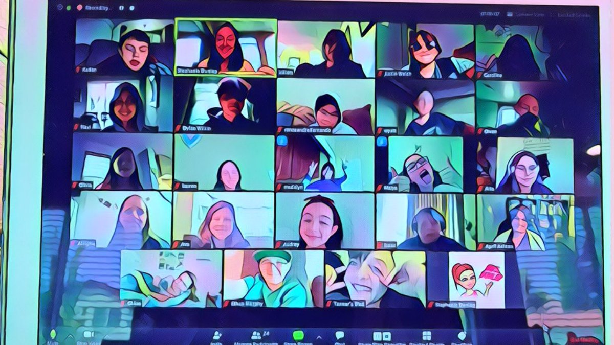 MrsDunlapEDU's tweet photo. Highlight of my day... seeing 23 of my 27 5th graders on Zoom and breaking out into small virtual groups to collaborate on creating division story problems!
#distancelearning #rdoelementary #PLESD https://t.co/R1uEwD7UQ0