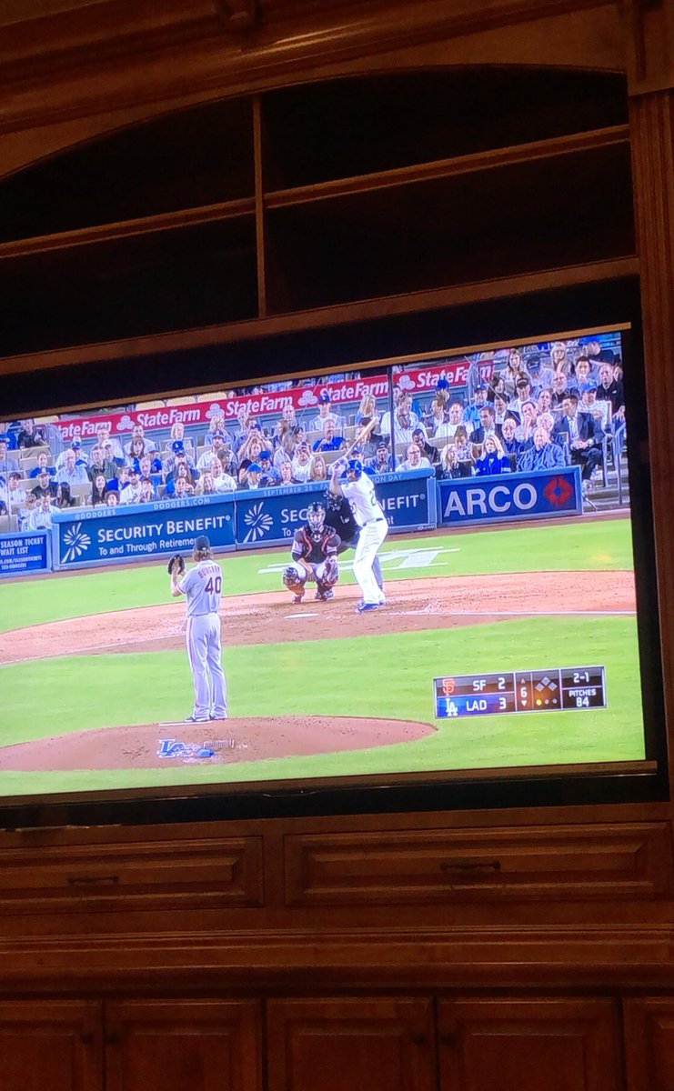 TylerNevin23's tweet photo. Dad and I watching an entire 2014 Vin Scully broadcast for our baseball fix. Funny how we each spent plenty nights past bedtime listening to him growing up, no on better.  @philnev23 https://t.co/zK2yxTME1L