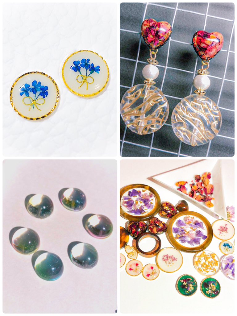 craft38_c's tweet photo. 妹Chihiroと姉Tomoの姉妹でゆるく
更新しています👭💐
妹はさまざまな物、ジャンル
姉は主に花を使いピアスを製作しています！
気軽にフォローお願いします☺️❤
#レジン好きさんと繋がりたい 
#ハンドメイド好きさんと繋がりたい 
#レジン #UVレジン #レジンアクセサリー  #ハンドメイド https://t.co/535Mh7yIM2