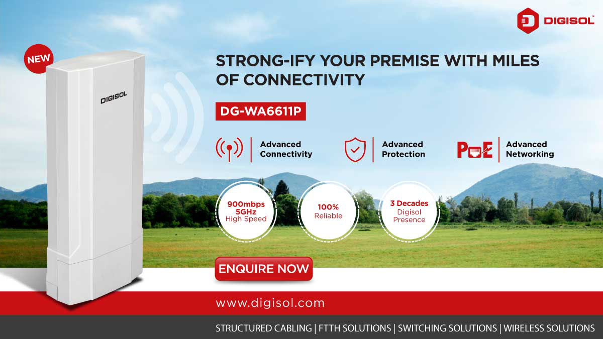 DIGISOL_SNSL's tweet photo. We’re excited to introduce DG-WA6611P.The #WirelessOutdoor #AccessPoint includes everything you need for a small-scale wired or Wi-Fi network. Learn more: https://t.co/Gh78XDYNnZ
#Digisol #WirelessSolutions #SwitchingSolutions #FTTHSolutions #OutdoorAccessPoints https://t.co/aRGmwj7Ulw