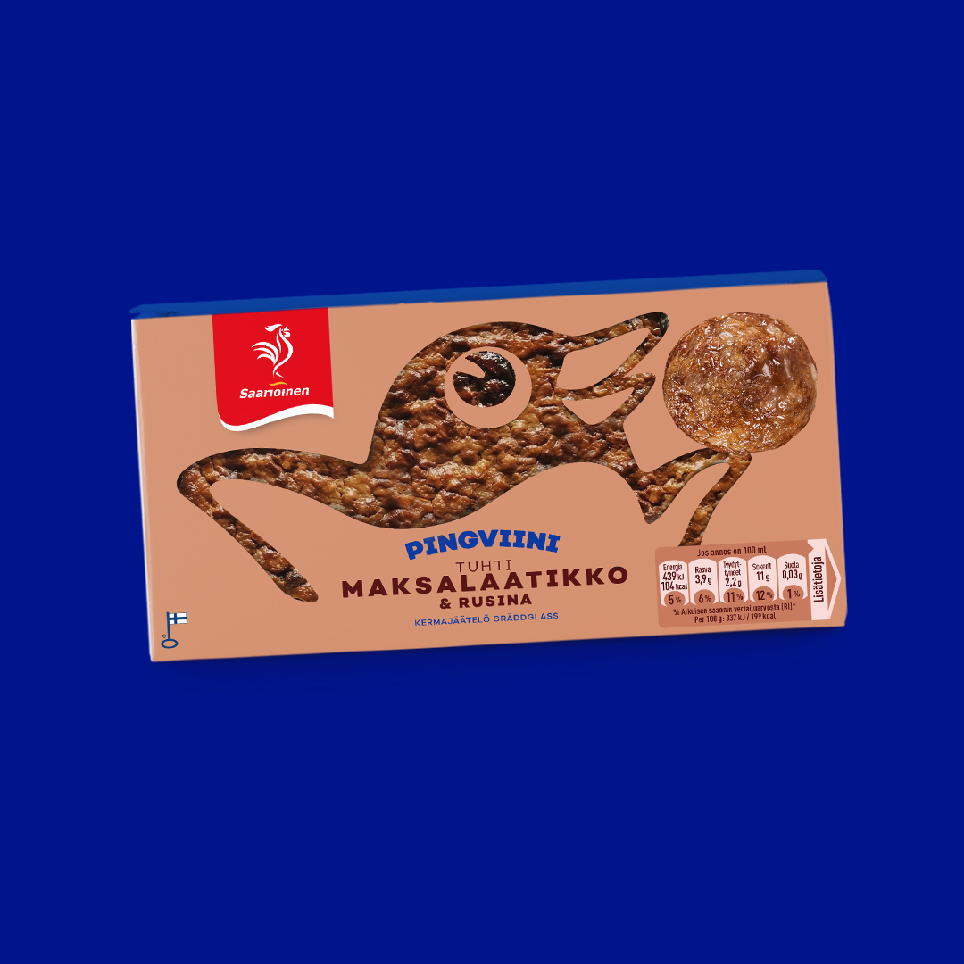 SaarioinenOy's tweet photo. Yhteistyömme on vihdoin julkista. Kesän maistuvin jäätelöuutuus on Pingviini Tuhti Maksalaatikko&amp;Rusina. https://t.co/7SVOhNN2Ht