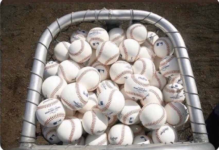 CoachLisle's tweet photo. A bucket a day helps keep the strikeouts away. https://t.co/r9PRrHKFD3