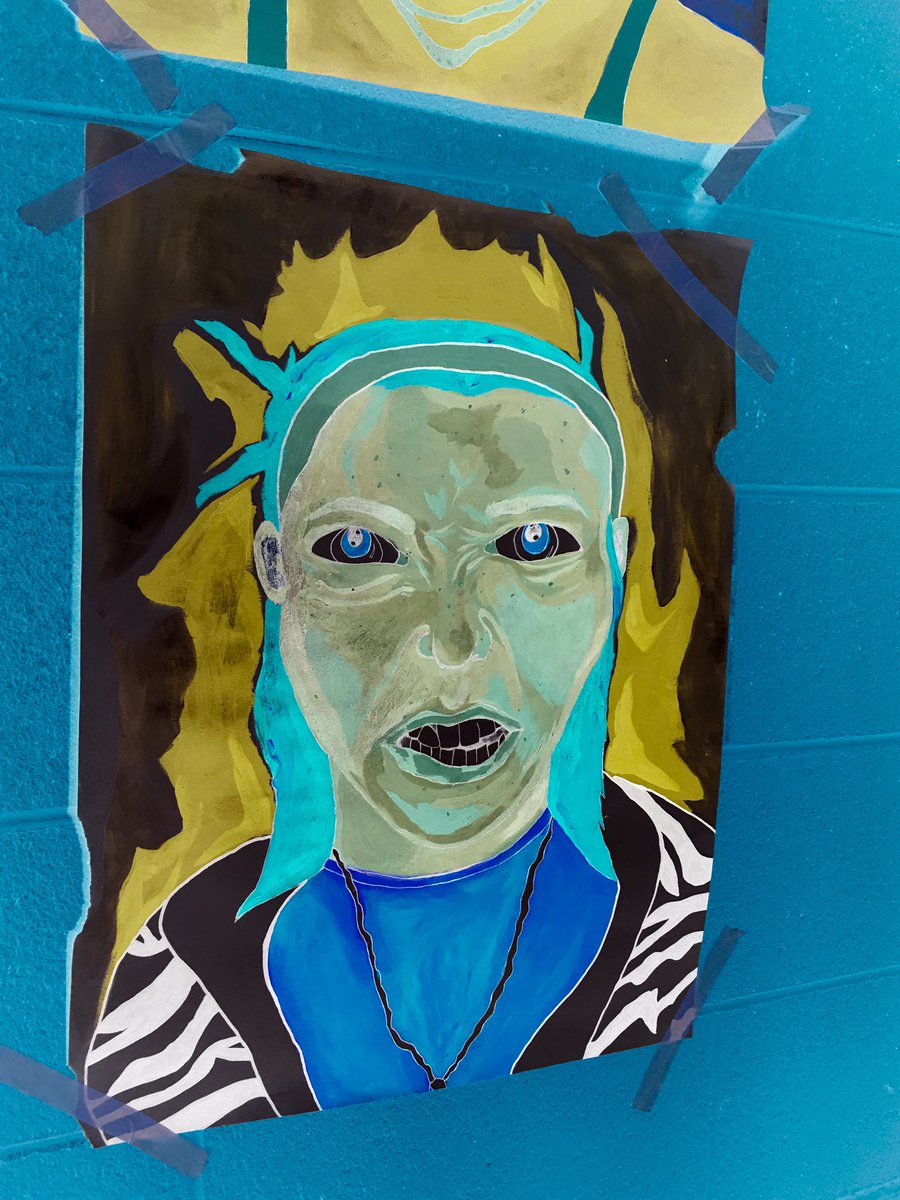 itsmemaggz's tweet photo. Acrylic portrait of Morgan looking mad https://t.co/cuyyY07Ije