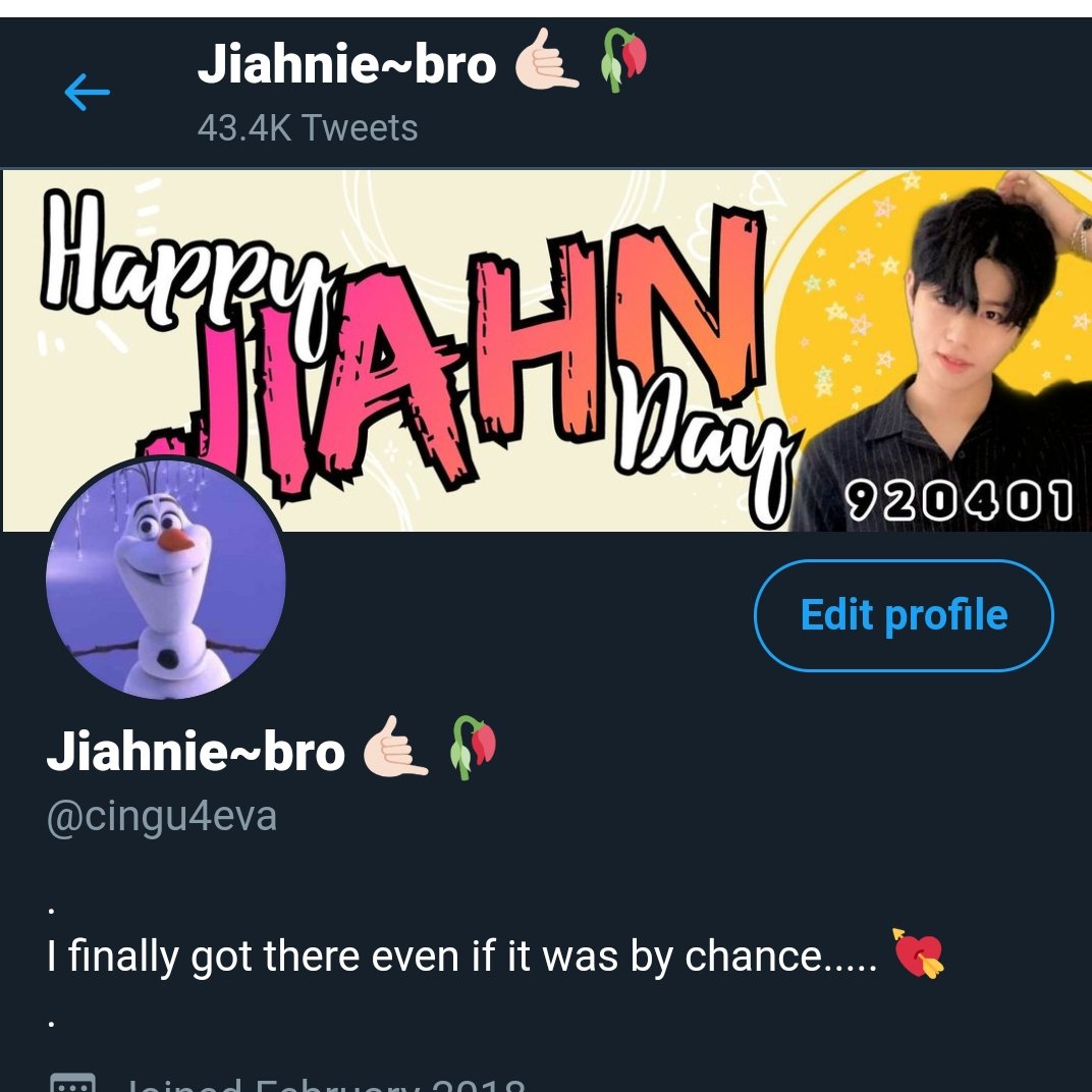 cingu4eva's tweet photo. Olaf IN2U attendance check:
(drop yours)..... βοΈββοΈ
π€π»#in2it #in2uπ€π»
#Jiahn_HBDBRO
#λ©μ§_μ§μ_SWAG
#0104 #2uMemoryLog https://t.co/A5Vam1ZLFZ