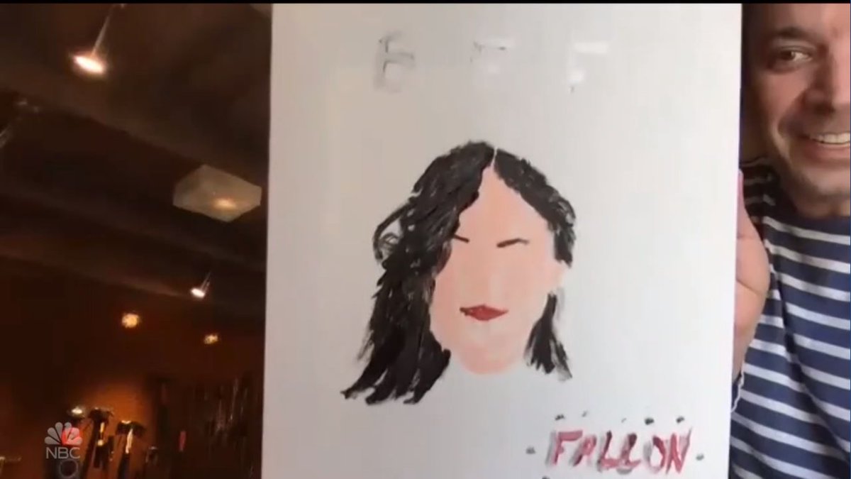 joseramonmarmtz's tweet photo. Very accurate portraits! #FallonAtHome https://t.co/7UdvOkNc9N