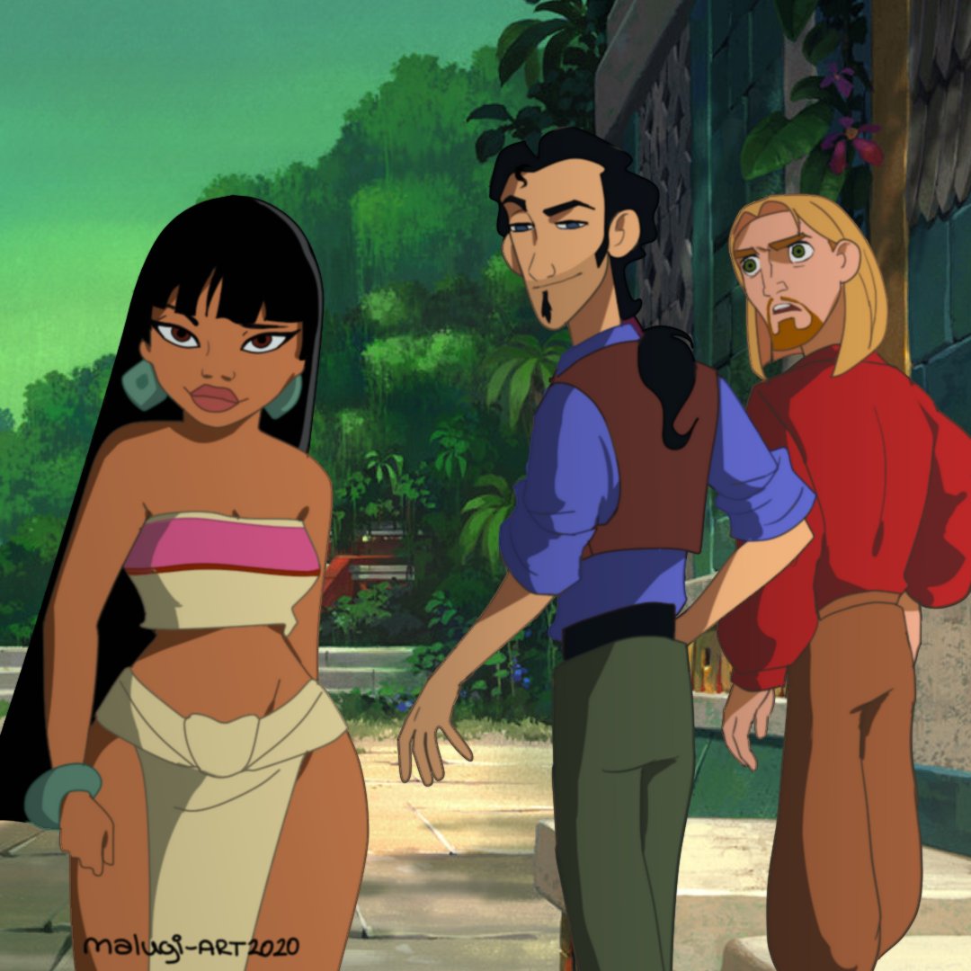 malugi_art's tweet photo. Quick fan art for the 20th anniversary of The Road to el Dorado 💛(I only had 4 hours to do sth before the day ended xD)
Background by Scott Wills
#theroadtoeldorado #theroadtoeldoradofanart #meme #elcaminohaciaeldorado #eldorado #fanart #dreamworks #distractedboyfriendmeme https://t.co/WqRZPjKWJU