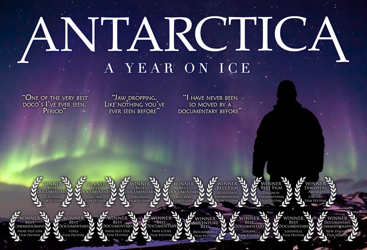 Antzkiwi's tweet photo. US folk, want something to watch while stuck at home? Experience being stuck in Antarctica for the year. Antarctica: A Year on Ice is now available to stream on Amazon Prime. Free with Prime membership. https://t.co/8cxwO0nIJt https://t.co/nar4QLKhp3