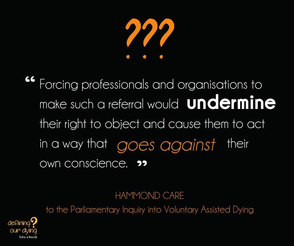 With the QLD Gov. making a truly bizarre list of recommendations in their report into #VAD, we hope that this one at least is protected....#takeabreath #qldpol #auspol