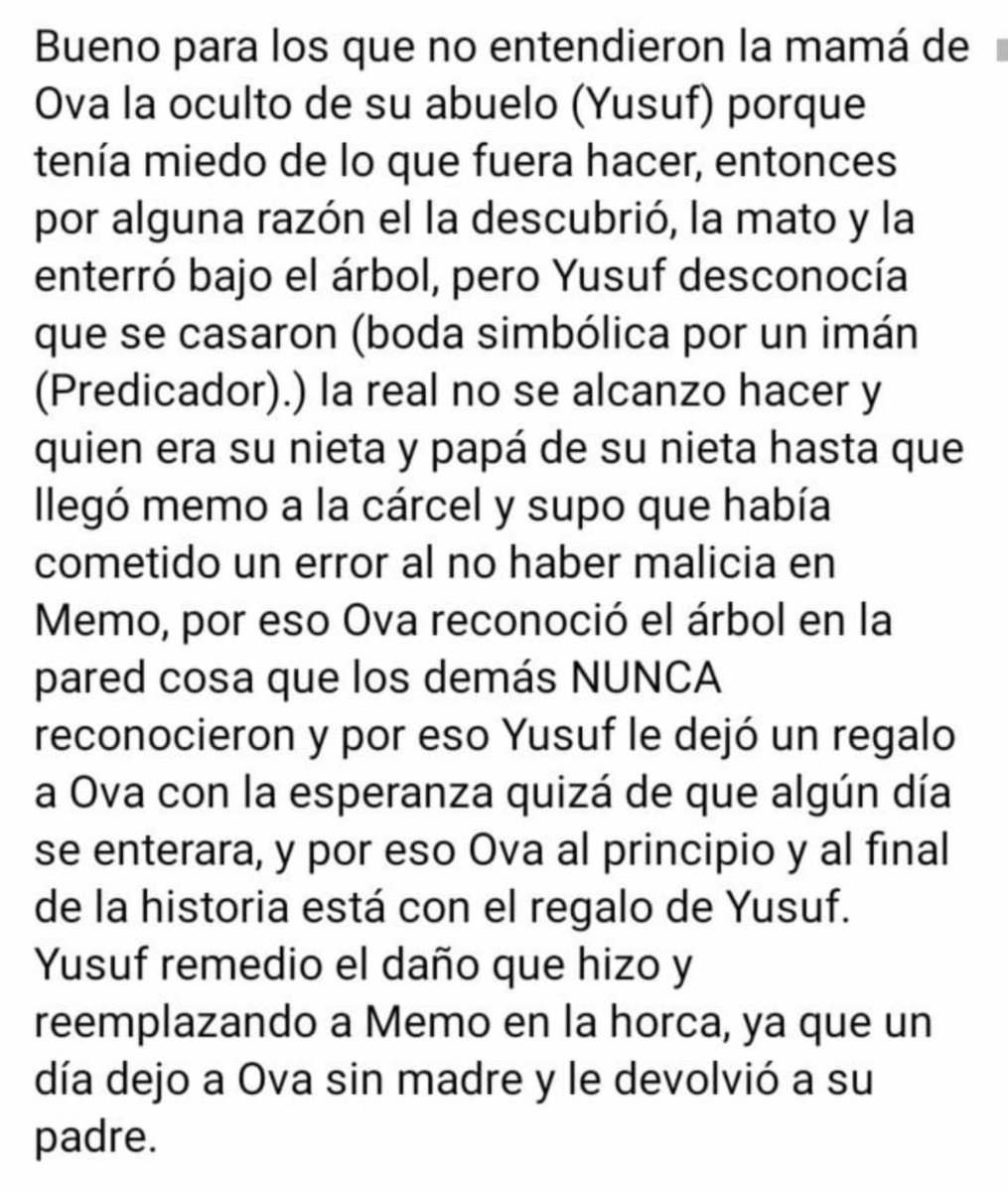 Para los que miraron “Milagro en la celda 7” me pueden decir si ustedes también creen que Yusuf lo hizo por esto (publicación). O si lo hizo solo por su hija y sintió que haciendo esto podría ir al cielo con ella (osea que la hija de Yusuf no es la mamá de Ova)🤔