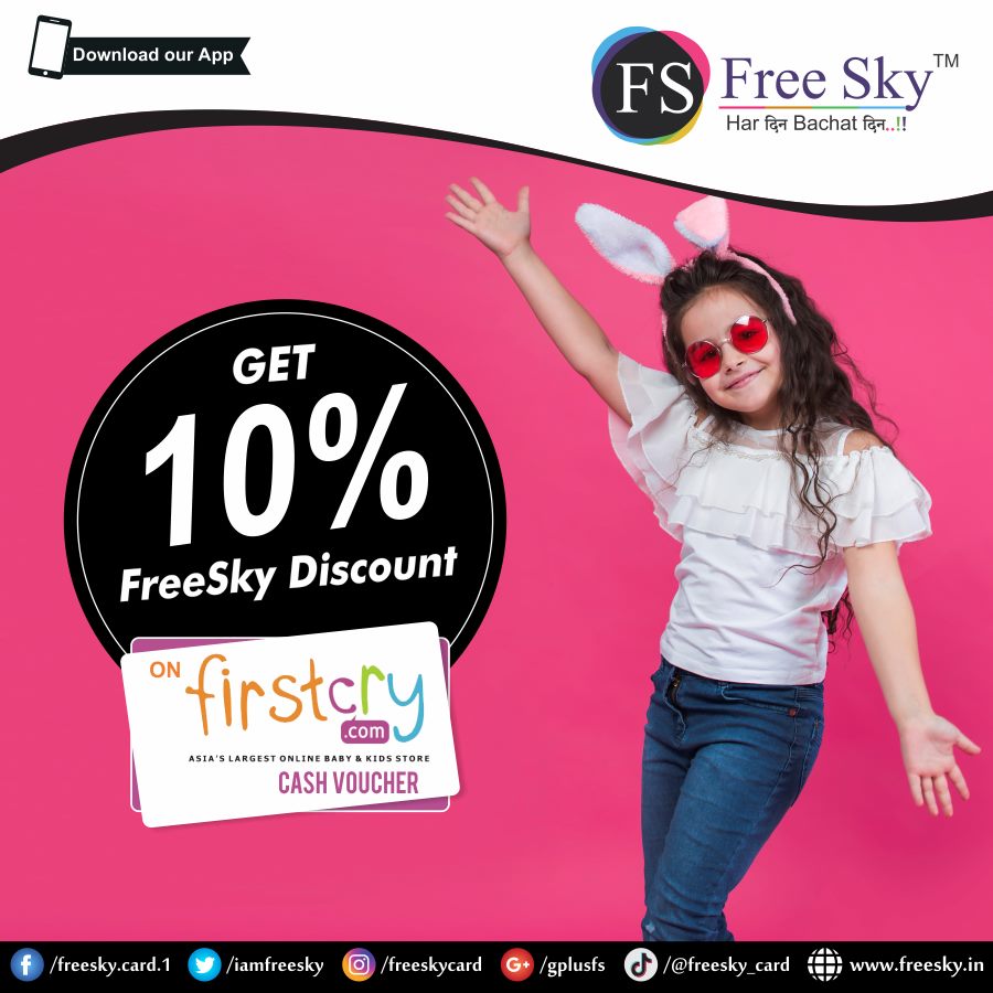 iamfreesky's tweet photo. FirstCry: Asia's Largest Online Baby &amp; Kids Store
Get 10% FreeSky Discount On FirstCry Cash Voucher...

If You Want The Card Then CALL on 9662496461

#FreeSky #discount #Offers #cashvoucher #firstcry #festivalseason #firstcryproducts #styles #festiveseason #WednesdayMotivation https://t.co/oRMthYPOet