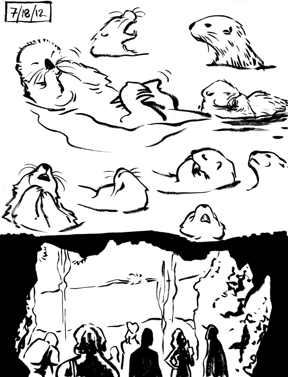 From the day I started sketching with pen! I'd heard that advice before, but couldn't actually commit to it until this day in 2012 when I got into the zoo, opened my bag, and saw that I'd forgotten my pencil. It was painful at first, but I've been sketching with pen ever since! 