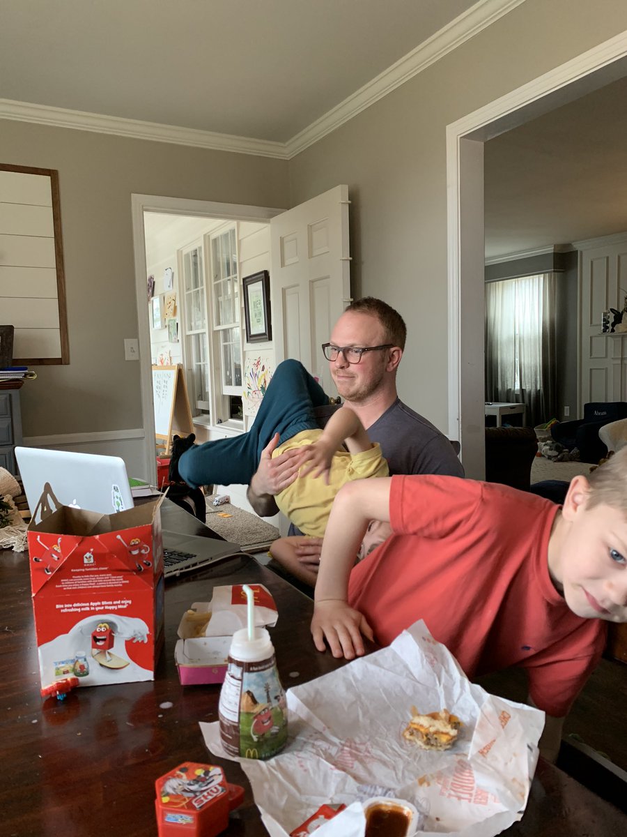 kierclass's tweet image. The other side of last week’s Zoom meeting with my class. 😂#thirdatbis #ithinkBHAWK