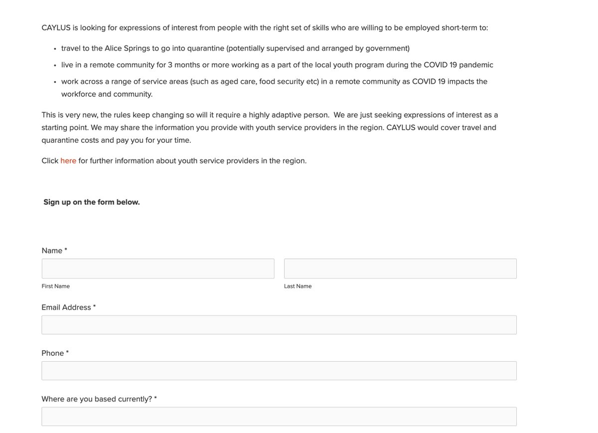 CAYLUS is calling for expressions of interest from youth workers willing to help in remote communities during COVID-19. Sign up here caylus.org.au/covidregister