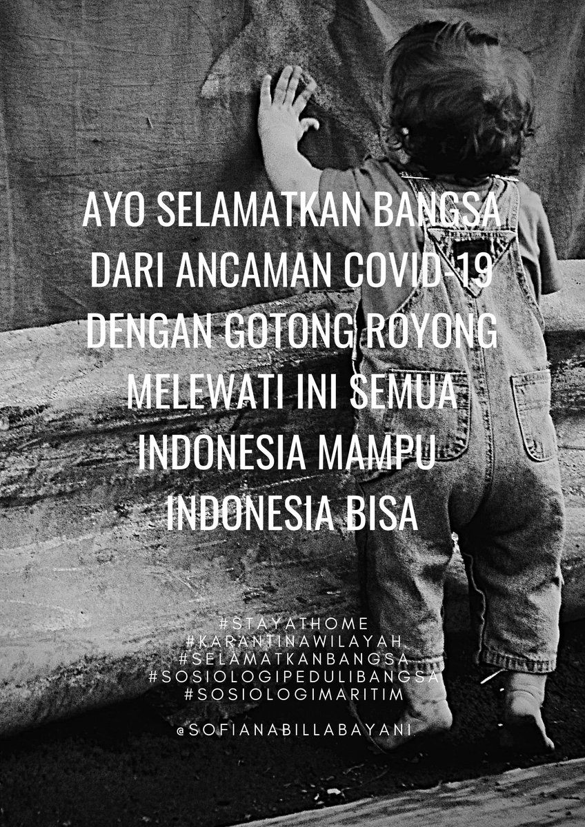 SofiaBayani's tweet photo. Woy ayo selamatkan bangsa ini🙌
Gampang cuma tinggal diem aja di rumah kalian, yang nggak penting nggak usah keluar rumah. Gak usah gaya keluyuran 🔥
#KarantinaWilayah 
#StayAtHome 
#selamatkanbangsa 
#sosiologipedulibangsa 
#sosiologimaritim https://t.co/bU7KRCKP0m