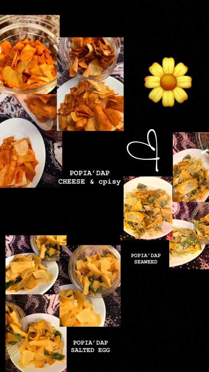 pm order POPIA’DAP 
popia cheese
popia saltd egg
popia seaweed
popia nestum
RM 12 not include delivery 😍😍😍