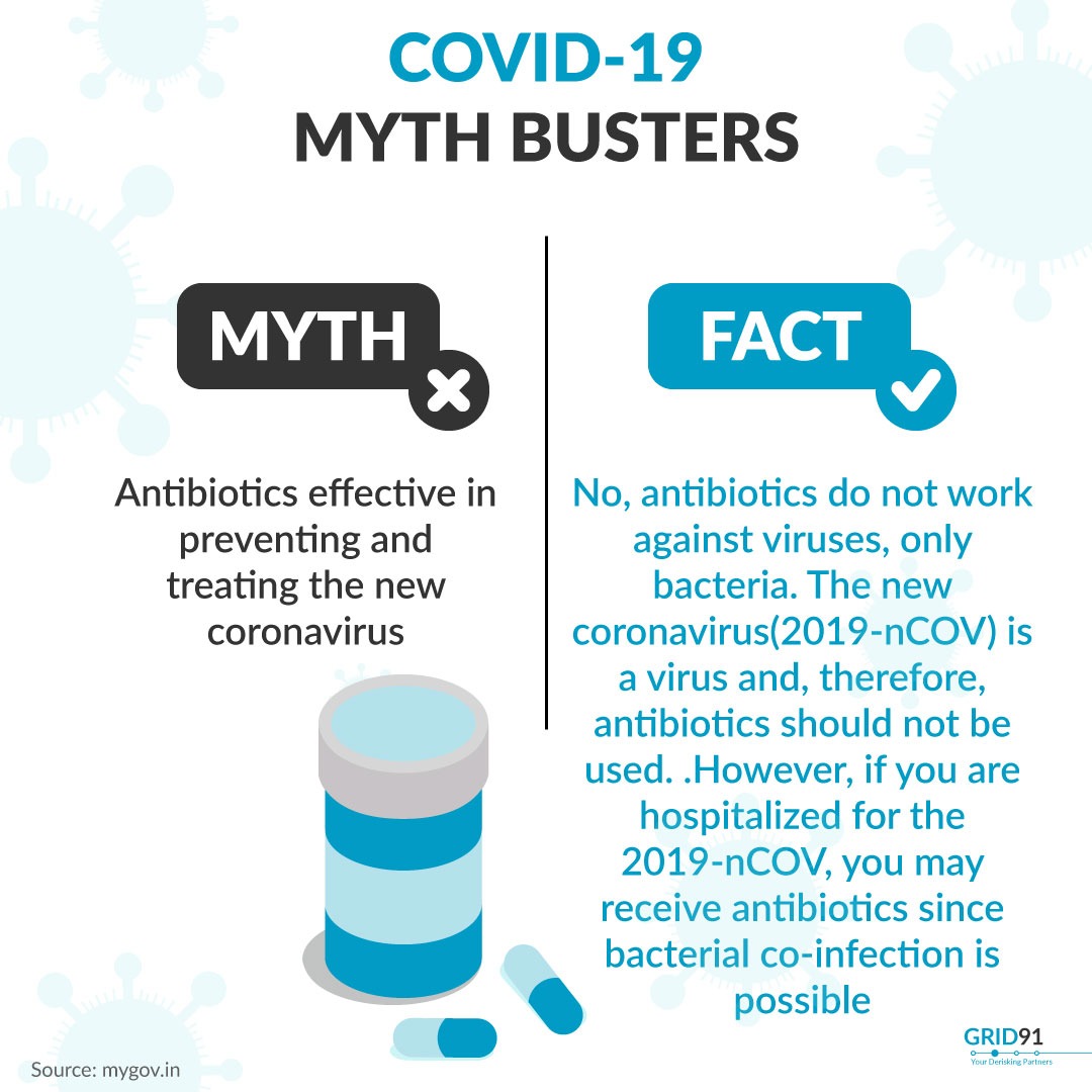 grid91_official's tweet photo. As the outbreak continues to create panic, @grid91_official helps bust some myths and brings you facts to avoid confusion and spread of misinformation.
#mythbusters #grid91solvingmisconceptions
#Coronavirustruth #KnowTheFacts #StayHome #StaySafe #IndiaFightsCOVID19 https://t.co/hgWzVdwZtK