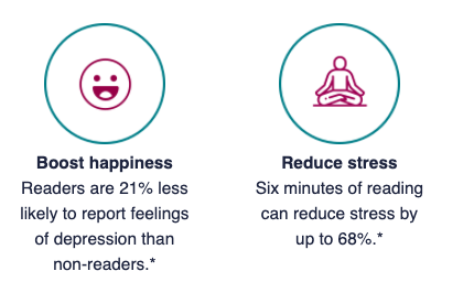 1noisylibrarian's tweet photo. Don't forget to find time to read daily!  #reading #libraries #happiness Source:  @Scribd https://t.co/TlJXN6f3iC