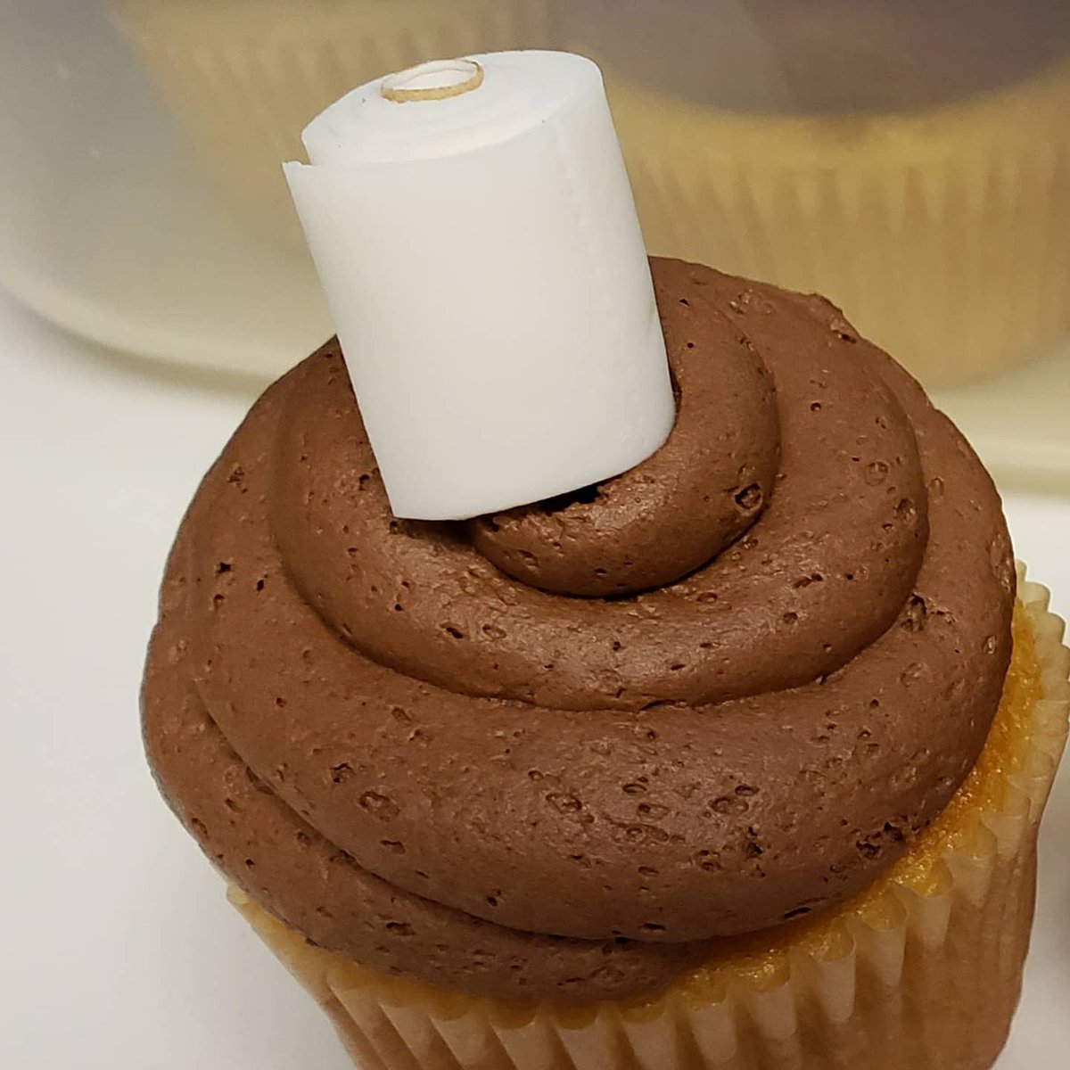PattiCStyx's tweet photo. #AprilFoolsDay #cupcakes #fondant #bathtissue Inspired by the foolish hoarders last month. When will this end. https://t.co/HXe9Sxxb0h