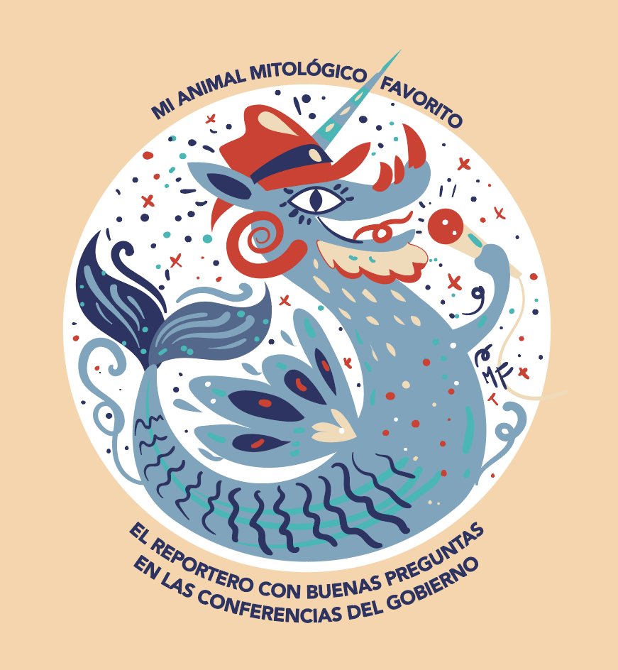 mareoflores's tweet photo. #CuarentenadeIlustracion - Animal Mitológico favorito. El reportero que no hace preguntas mensas en las conferencias del gobierno (especialmente del #COVIDー19) Tema escogido por @llegaspacheco #VoyConEncierro https://t.co/mJIyxMt1Mg
