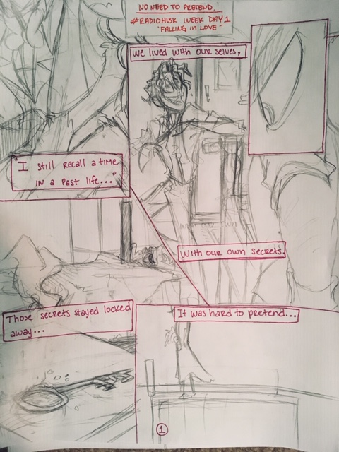 Caskit2's tweet photo. #HazbinHotel #Alastor #Husk 

Have a WIP poem/comic(very quick one) for #RadioHuskweek

an AU were their relationship was kept secret until Al's death, and after Husk ends up in hell, they fall back in love through their adventures in hell. 

I posted SFW parts only! 

enjoy! https://t.co/KoGOmRDTaT
