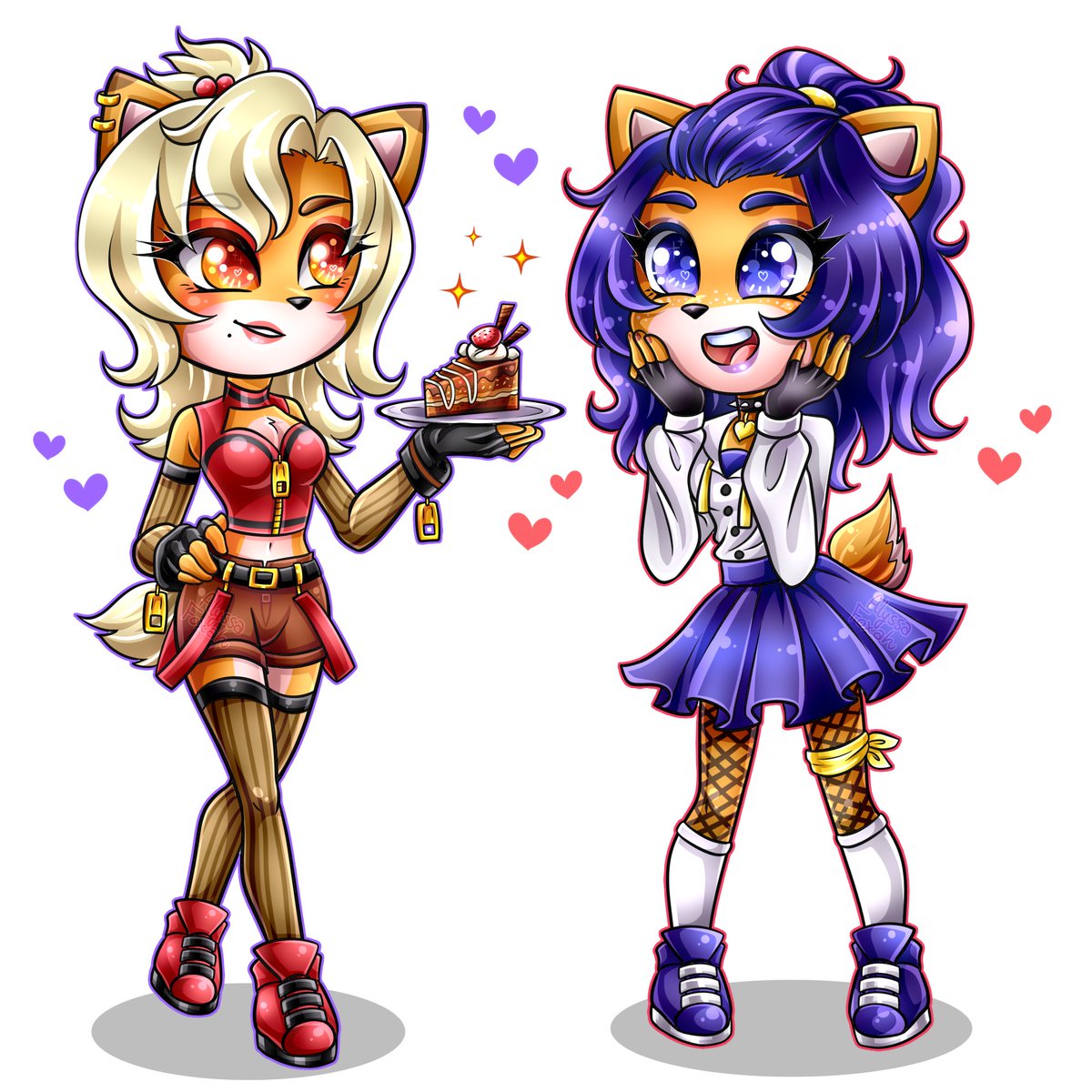 AlyssaFoxah's tweet photo. Left is my CTR OC, Mocha. Right is @Courtne91761102's CTR OC, Keki. Two precious babs ready to share a sweet dessert suitable for their ship name 🍫☕️🥮

#CTRNitroFueled #CTR #CrashBandicoot #NitroSquad #bandicootartist #CTRNF #CTRArtistCollab https://t.co/HZoEQS55ux