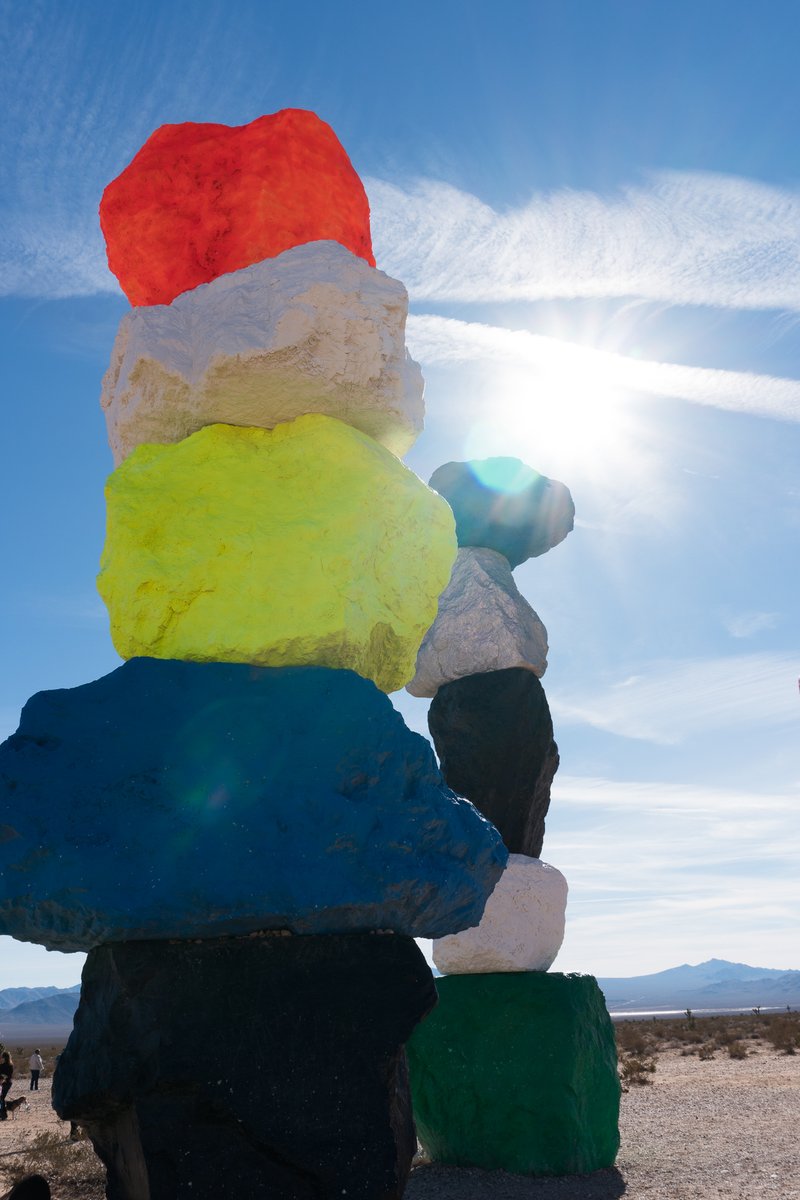 These are the Seven Magic Mountains. It’s a roadside attraction on the way to Vegas.