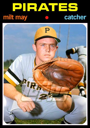 PolyesterUnis's tweet image. After they cancelled "The Andy Griffith Show", Opie Taylor changed his name to Milt May and became a catcher for the @Pirates #Mayberry #71Topps