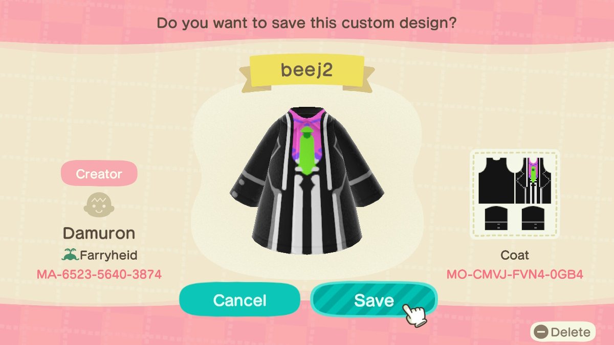 AbysmalJack's tweet photo. Beetlejuice Inspired #AnimalCrossing #ACNH #NintendoSwitch https://t.co/fujalEurTi