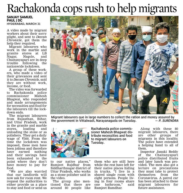 MalkajgiriCop's tweet photo. #Rachakonda_Police help migrants by providing food and required #essential_commodities
@TelanganaDGP @TelanganaCOPs @cyberabadpolice @lbnagarps @Chaitanyapurips @MedipallyPS @Vanasthaliprmps @Nacharamps https://t.co/i5vg9zVGzE