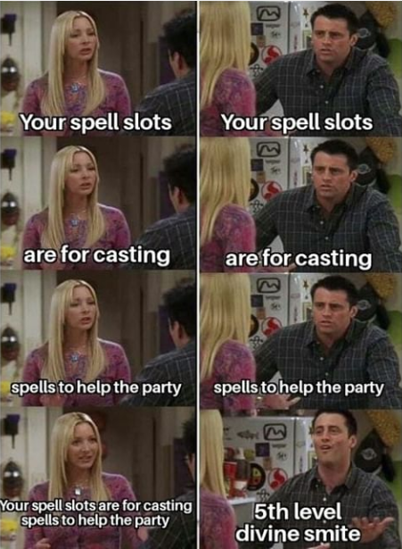DmEducational's tweet photo. #DnD #DungeonsandDragons #Paladins #DivineSmite https://t.co/kgN4Jyylxu
