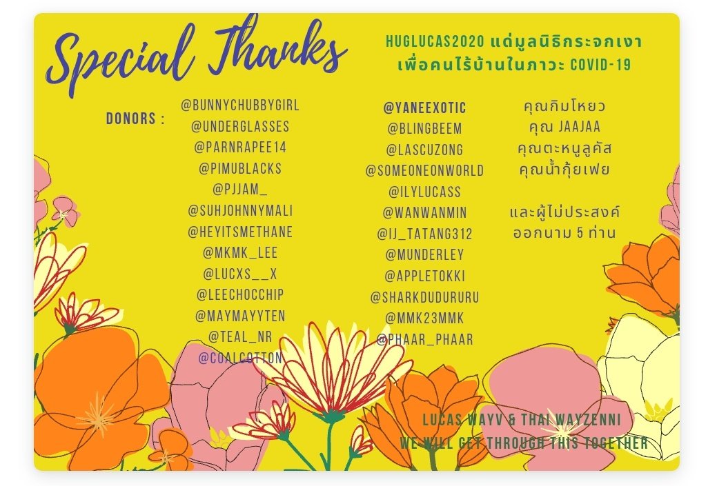HugLucas99's tweet photo. 🎈 #Huglucas2020 แด่มูลนิธิกระจกเงาเพื่อคนไร้บ้านในวิกฤต covid-19 ในนาม Lucas WayV
 โดย Thai Wayzenni ร่วมสมทบเป็นยอดทั้งสิ้น 5,125.44 บาท ค่ะ 🙇‍♀️

ขอบคุณทุกยอดๆ ขอบคุณที่สนใจช่วยเหลือคนไร้บ้านที่ได้รับผลกระทบในครั้งนี้ 🙏🏻
ขอบคุณ  @bunnychubbygirl ผู้ริเริ่มโปรเจคค่ะ
#WayV #LUCAS https://t.co/vX7dWHTHvA