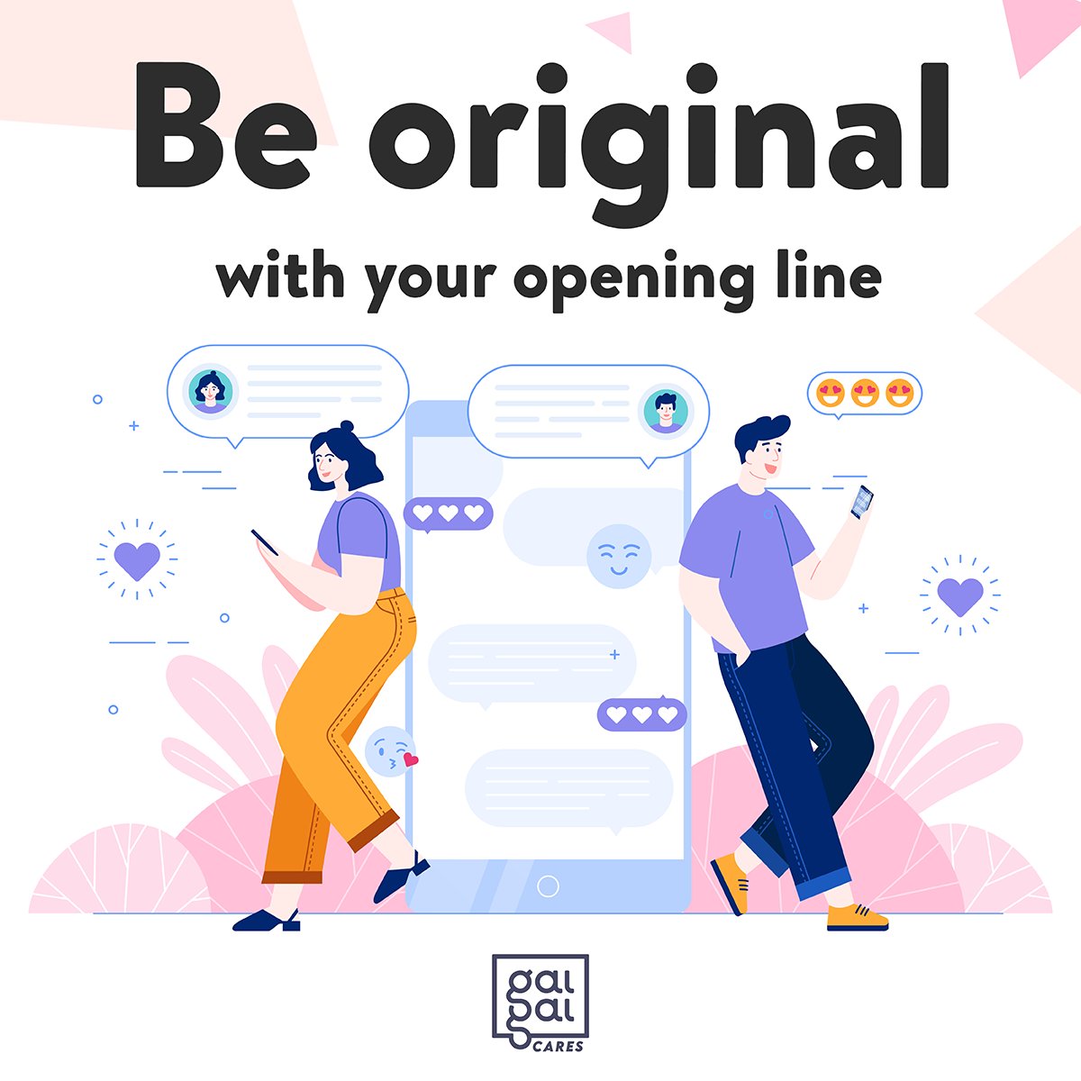letsgaigai's tweet photo. GaiGai Cares Tip 1: Don't start your text with "How are you?"/"How's life?"/"Busy?" Make the effort to recall what he/she mentioned before and start a topic from there! Or share something cute or funny with a personalised message. 
#letsgaigai #GaiGaicares #datingtips #StayHome https://t.co/rkYbl3XWtN