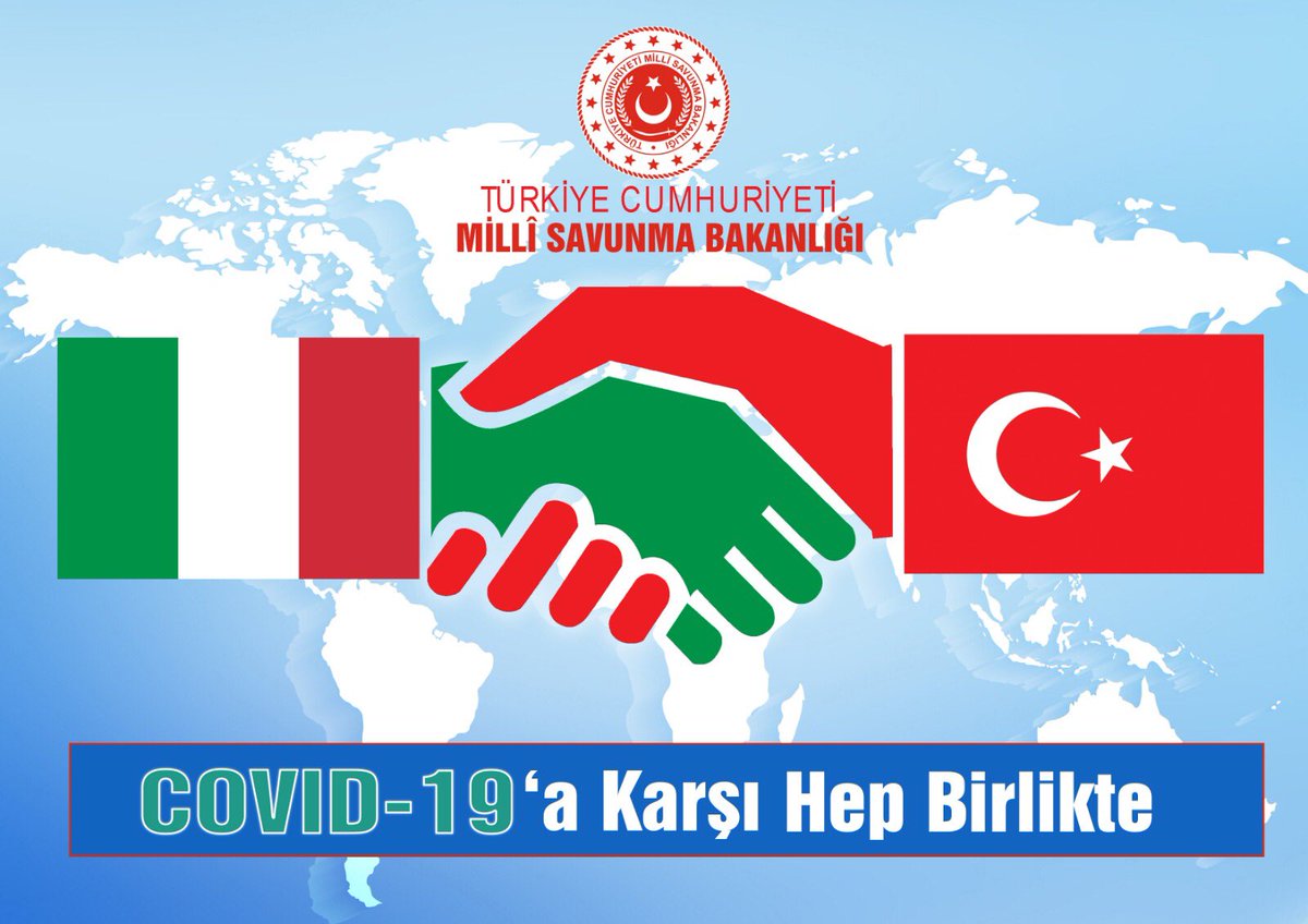tcsavunma's tweet photo. Sn.Cumhurbaşkanımızın talimatıyla, MSB'ye ait fabrika ve dikimevlerinde yerli ve milli imkânlarla üretilen; çeşitli tipte maske, tulum ve anti-bakteriyel sıvıdan oluşan sağlık malzemeleri, COVID-19 ile mücadele kapsamında İtalya ve İspanya’ya TSK'ya ait uçak ile gönderilecek. https://t.co/6V6U3fm5T0