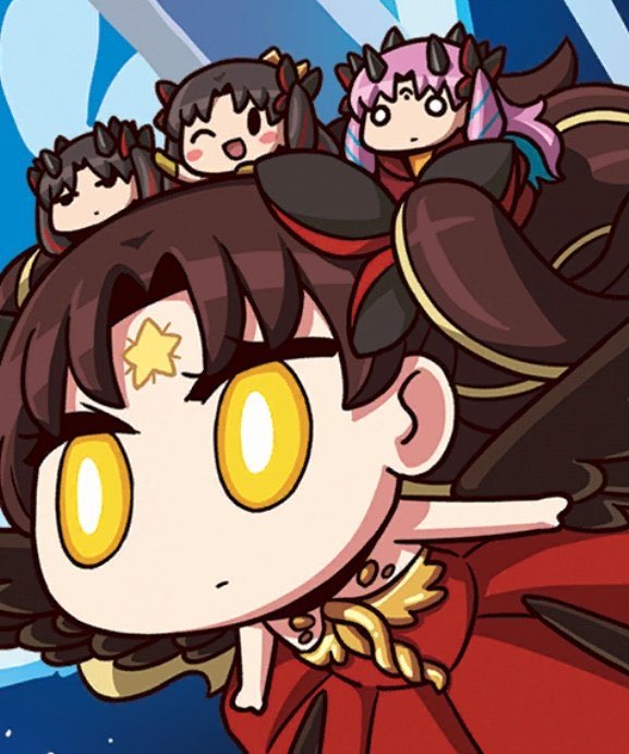 Space Ishtar (smols riding on bigge!)