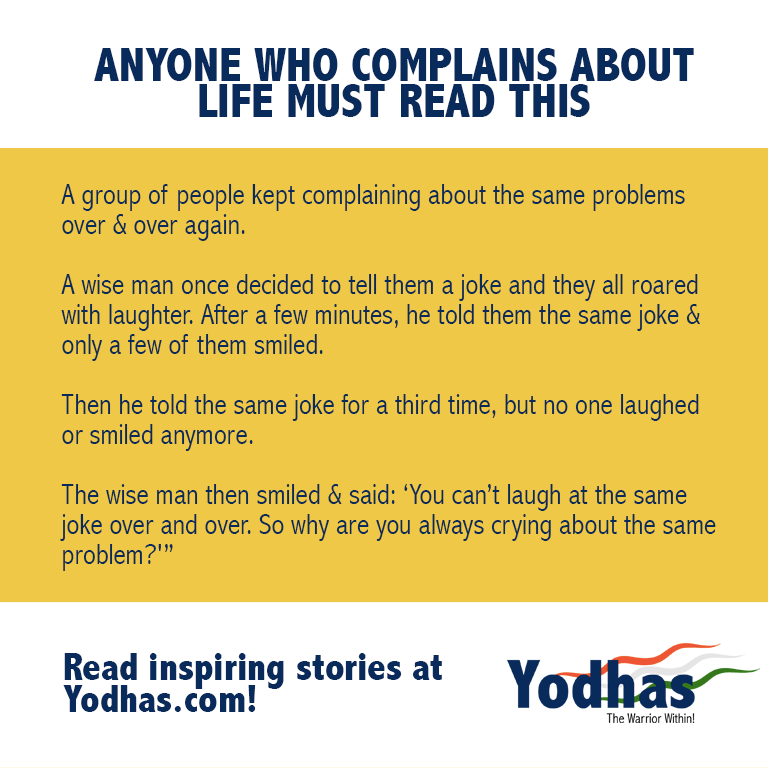 Yodhas1's tweet photo. Stop complaining, start acting! 
Read stories at https://t.co/MyBFuL2hdd
#inspiring #motivating #stories #leadership #success #life #lessons #wednesdaymotivation #inspiration #motivation https://t.co/h5xsJFIwnc