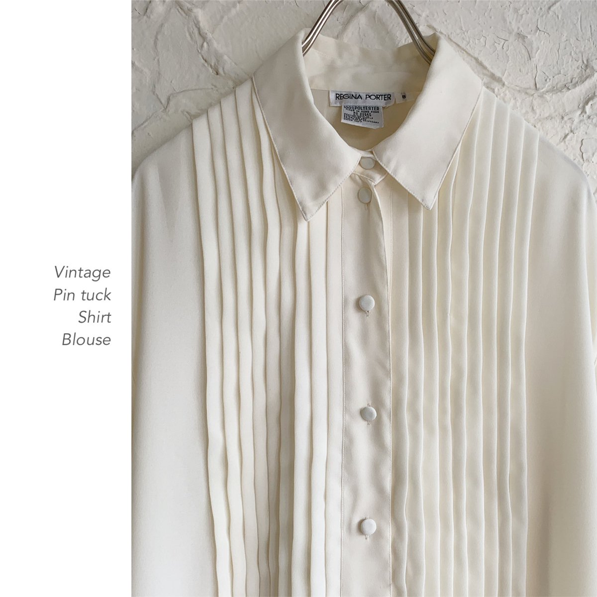 Taffee Vintageblouse Pintuckshirt Euro Us Vintageホワイトブラウス シンプル可愛い ピンタックシャツブラウスも Taffee 宮崎 古着 宮崎古着屋 四季通り ホワイトブラウス ヴィンテージブラウス レディースl 古着女子 古着mix