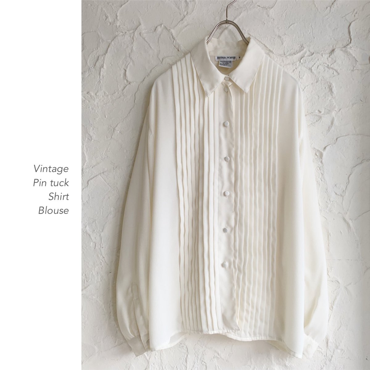 Taffee Vintageblouse Pintuckshirt Euro Us Vintageホワイトブラウス シンプル可愛い ピンタックシャツブラウスも Taffee 宮崎 古着 宮崎古着屋 四季通り ホワイトブラウス ヴィンテージブラウス レディースl 古着女子 古着mix