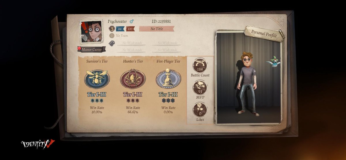 SpaceJunkTH's tweet photo. I'm playing Identity V. Fancy a game? https://t.co/mME2xL91O3