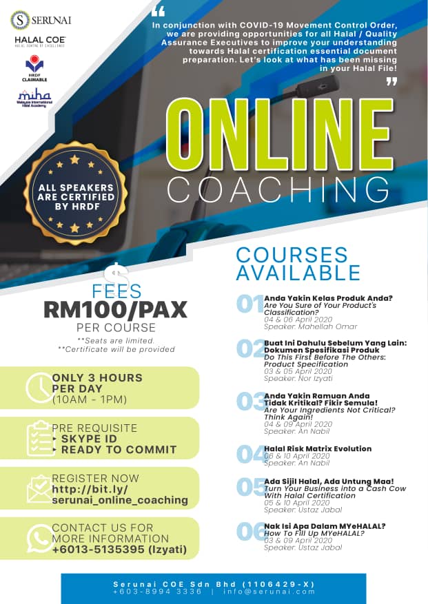 centre_halal's tweet photo. Our registration is still opening for those who are interested in our online class. COME, JOIN US NOW!!

💡 *Register Now:* https://t.co/wFGi4vZaSX

Contact us for more info:
📱Whatsapp: (Izyati)
https://t.co/5QnoUfcZNQ https://t.co/9j2IzBv3bc