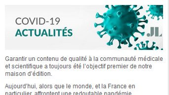 revue_virologie's tweet photo. Face à la pandémie, l’information scientifique se doit d’être chaque jour renouvelée et commentée. #JohnLibbey vous donne accès à une actualité #COVID-19. Un espace libre dédié aux rédactions de nos revues. Consultez les articles 
https://t.co/8pvTsJGbYP https://t.co/WKLgTHiM6K