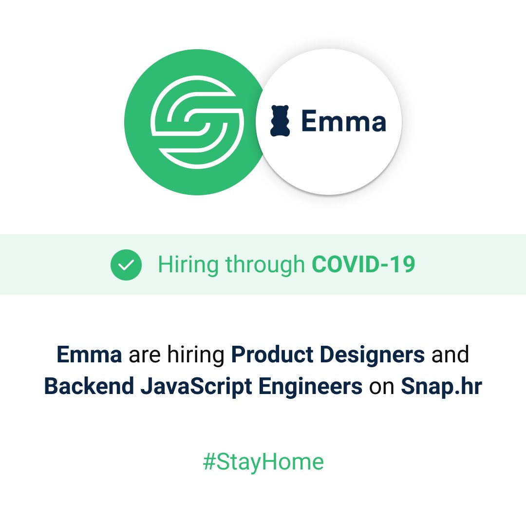 snap_hr's tweet photo. @emma_finance is empowering people to live a better &amp; more fulfilling financial life. 

Actively hiring #product #designers &amp; #javascript #engineers through #covid19 https://t.co/8YvpmLbXLd https://t.co/0hu9nRQqOU
