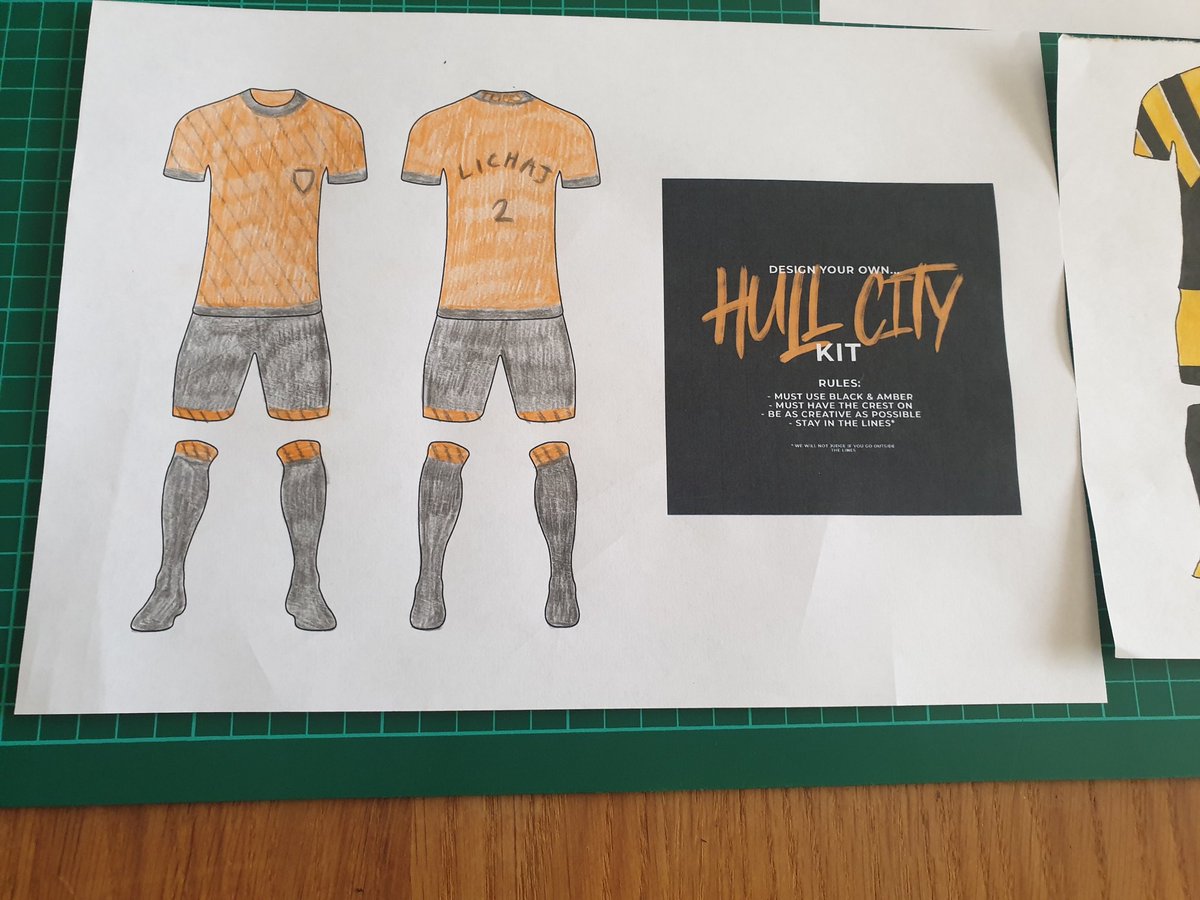 More kit designs for @HullCity  kids loved this. A break from home school. #designyourownkit #UTT