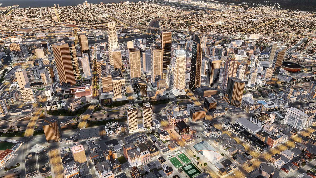 Cities Skylines Lyking S Beautiful Skyline Looks Amazing Seeing A City At Night With All The Lights On Can Transform How You View A City T Co Rhrq8kt37i