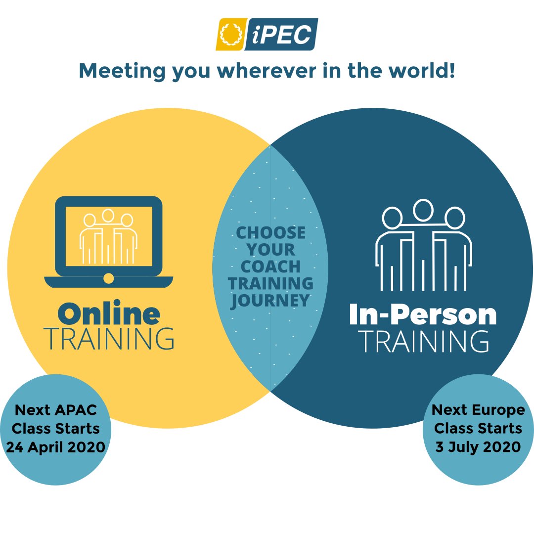 iPECEurope's tweet photo. Meeting you wherever you are in the world! You now have the choice to take iPEC's world-class Coach Training Program in whatever format most appeals to you in-person or virtually! 

Click here to see whether in-person or online training is right for you! https://t.co/NmXJGeYFWp. https://t.co/2s0JtOX7od