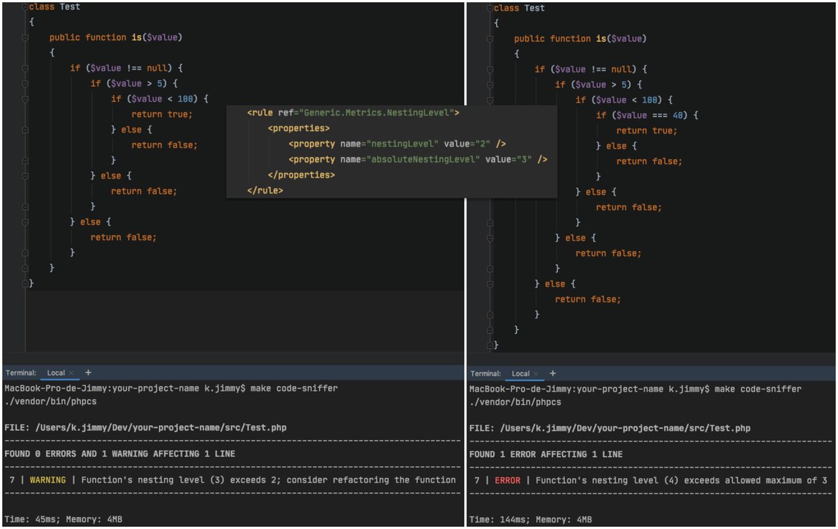 frjimmyklein's tweet image. Pour terminer cette série sur l'indentation, savez-vous que vous pouvez faire contrôler automatiquement par #phpcs le niveau d'indentation de vos fonctions afin qu'il remonte une alerte ou une erreur en cas de dépassement ?
#PHP #PHPTips #webdev #webdevelopment #PHP_Codesniffer