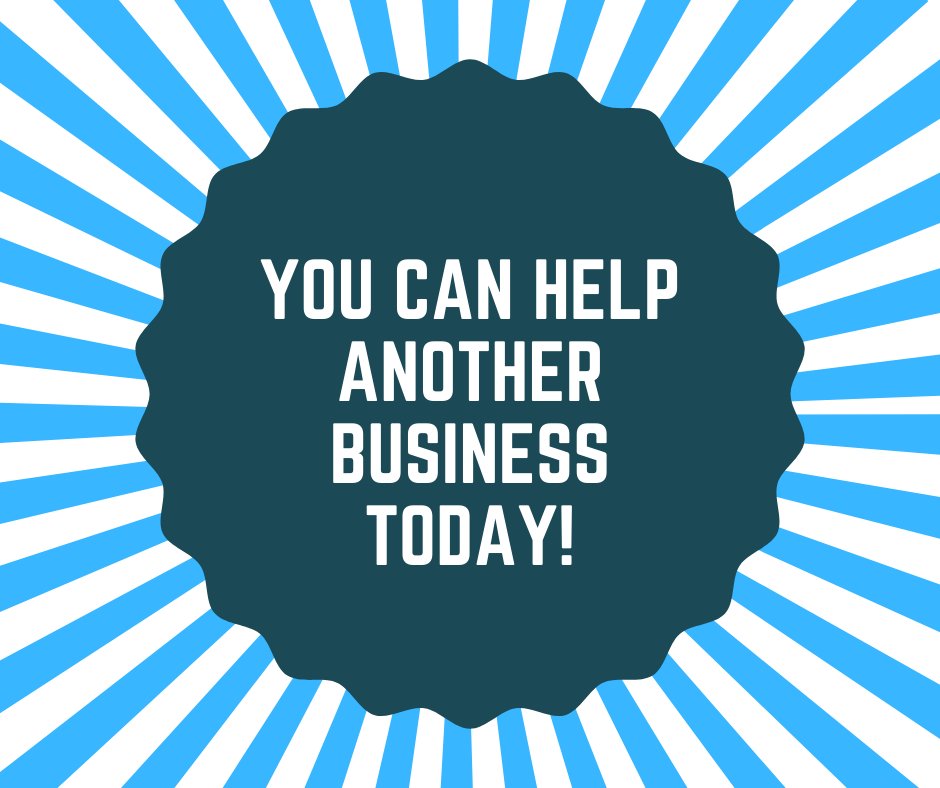 NotAnotherMA's tweet photo. What can you do to help another business today?
- Pay them on time if you have due or overdue invoices
- Leave them a review if they have previously done a great 
   job 
- Like or share one of their social media posts or follow a  
  page. 
- Refer them to other people https://t.co/L0vL9LvrHh
