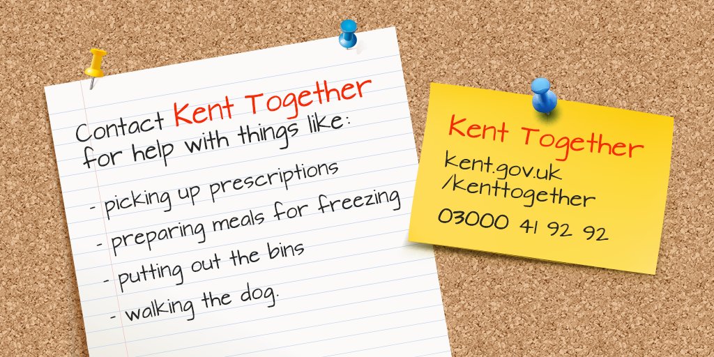 KENT TOGETHER – 24hr Helpline launched by KCC to support vulnerable people in #Kent needing urgent help, supplies or medication. It's a single point of contact for anyone in Kent needing urgent help during the Coronavirus outbreak. bit.ly/2QYO2b5 #kenttogether #COVID19